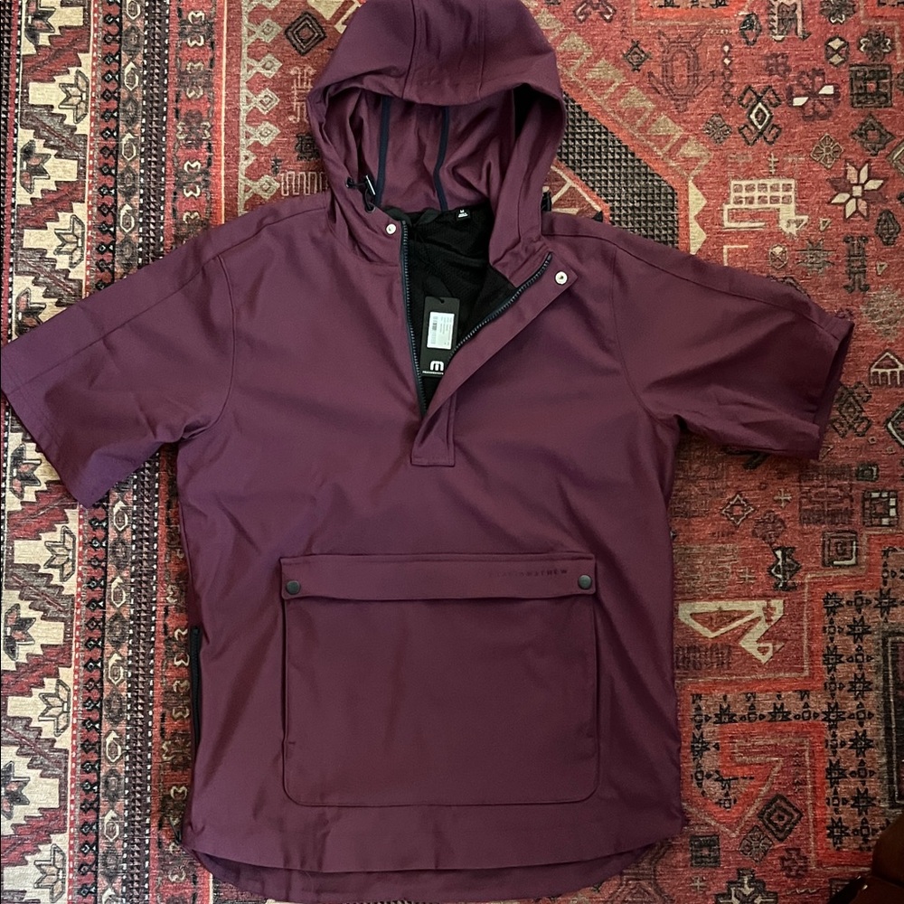 Travis Mathew x Reggie Bush Burgundy Hooded Shirt